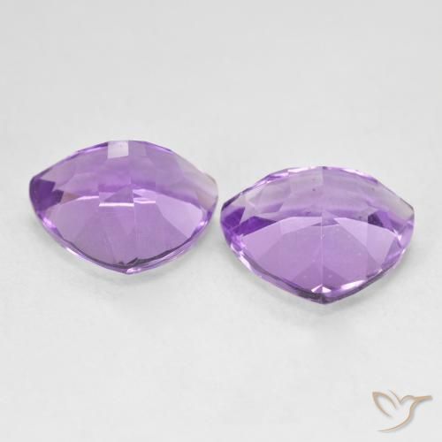 Gemme di Ametista Viola medio naturale da 5.57 ct, Taglio trillion, VS