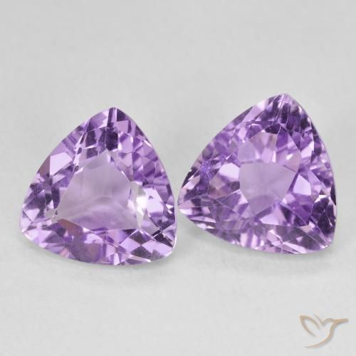Gemme di Ametista Deep Iris Violetta naturale da 5.63 ct, Taglio trillion, VS