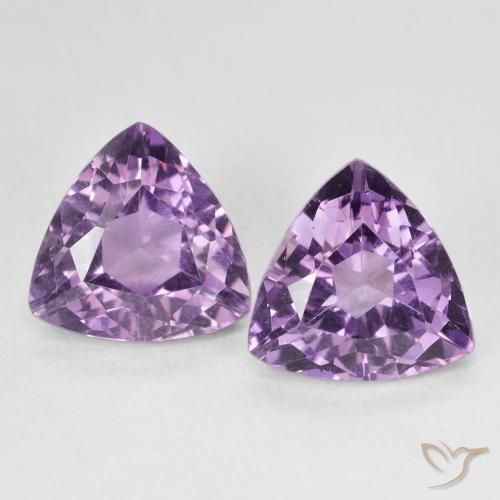5.83ctw Naturale Viola medio Ametista, Taglio trillion, VS