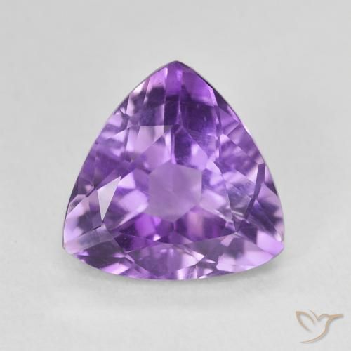 2.73ct Naturale Viola scuro Ametista, Taglio trillion, VVS-VS