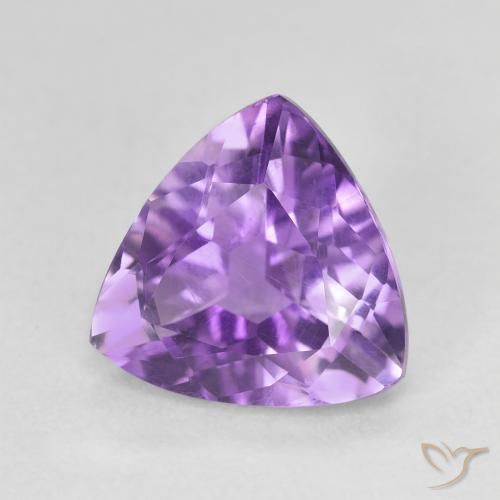 Ametista Viola scuro naturale da 2.73 ct, Taglio trillion, VVS-VS
