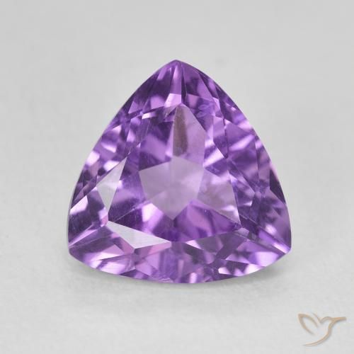 2.86ct Naturale Viola scuro Ametista, Taglio trillion, VVS-VS