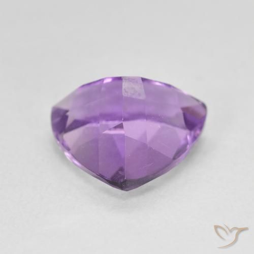 Ametista Viola scuro naturale da 2.86 ct, Taglio trillion, VVS-VS