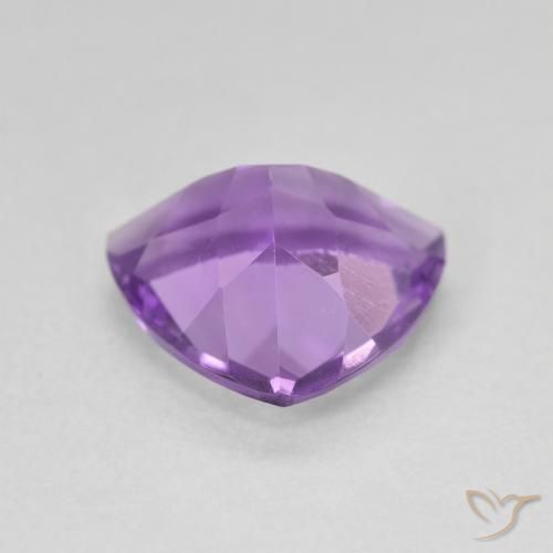 Ametista Viola medio naturale da 2.60 ct, Taglio trillion, VVS