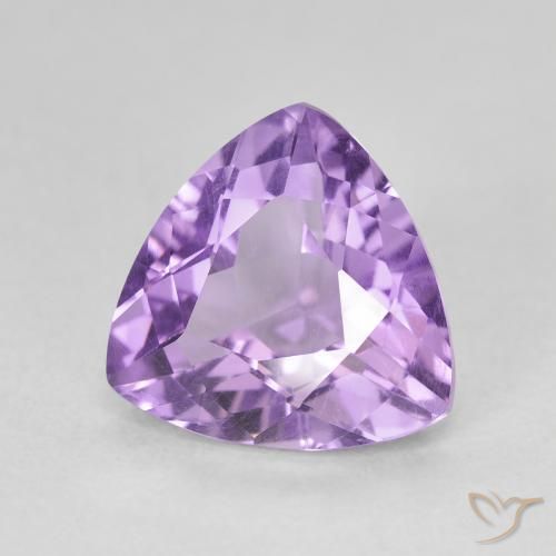 Ametista Viola medio naturale da 2.85 ct, Taglio trillion, VVS-VS