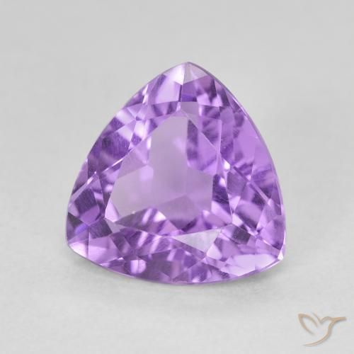 Ametista Viola scuro naturale da 2.91 ct, Taglio trillion, VVS-VS