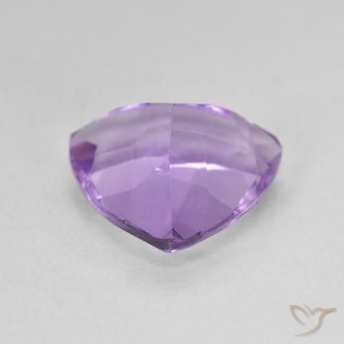 Ametista Viola medio naturale da 2.86 ct, Taglio trillion, VVS-VS