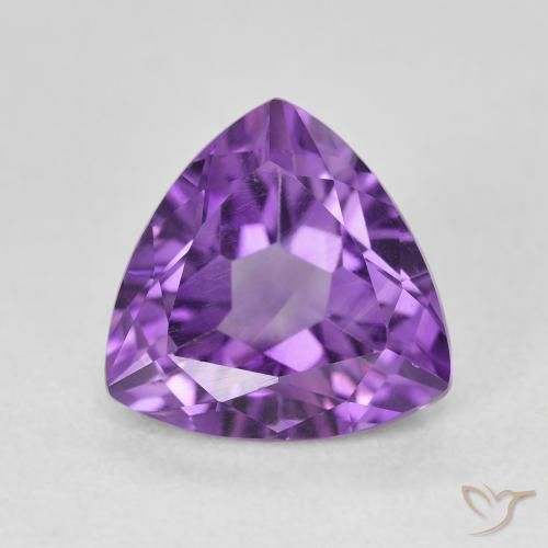 3.05ct Naturale Viola medio Ametista, Taglio trillion, VVS-VS