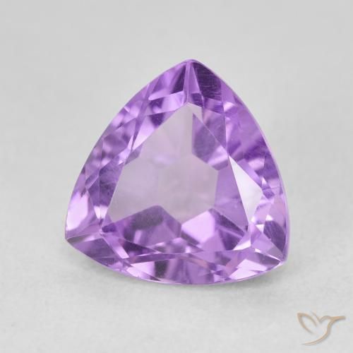 Ametista Viola medio naturale da 3.12 ct, Taglio trillion, VVS-VS