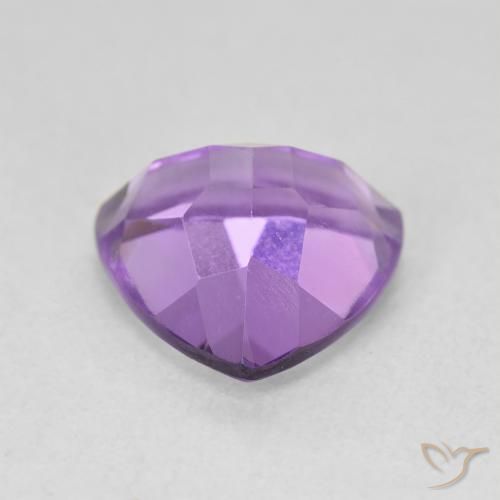 Ametista Viola medio naturale da 3.12 ct, Taglio trillion, VVS-VS