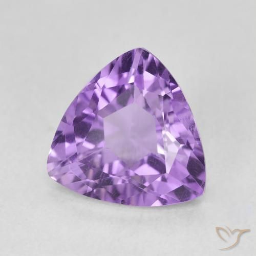 Ametista viola vivido naturale da 2.78 ct, Taglio trillion, VVS-VS