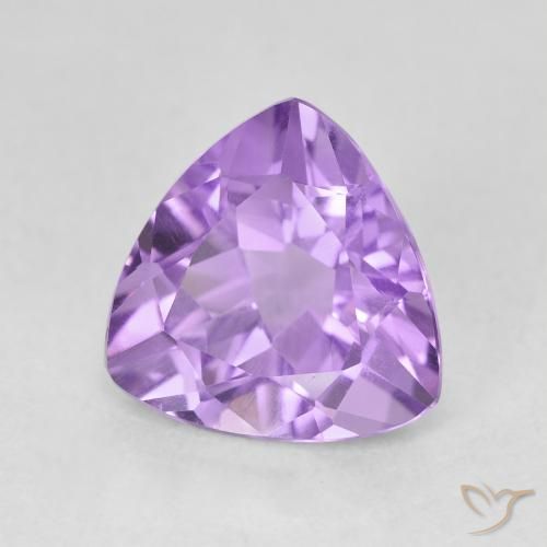 Ametista Viola violaceo intenso naturale da 2.83 ct, Taglio trillion, VVS-VS