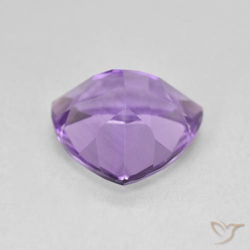 Ametista Viola violaceo intenso naturale da 2.83 ct, Taglio trillion, VVS-VS
