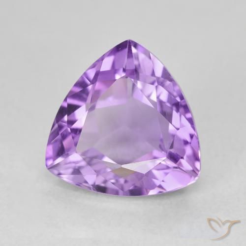 Ametista violaceo naturale da 3.11 ct, Taglio trillion, VVS-VS