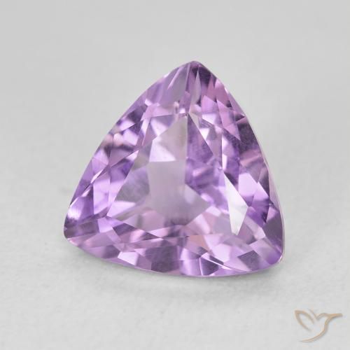 Ametista Viola violaceo medio naturale da 2.82 ct, Taglio trillion, VVS-VS
