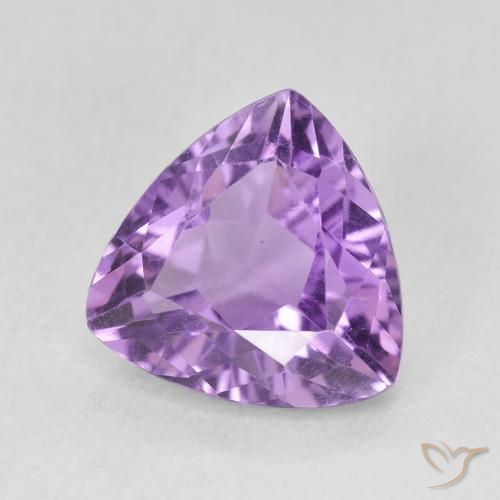 Ametista Viola scuro naturale da 2.91 ct, Taglio trillion, VVS