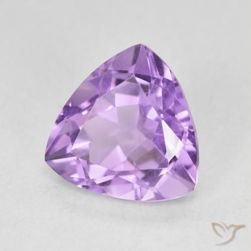 Ametista Viola medio naturale da 2.90 ct, Taglio trillion, VVS