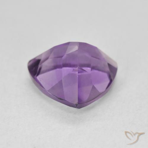 Ametista Viola medio naturale da 2.86 ct, Taglio trillion, VVS
