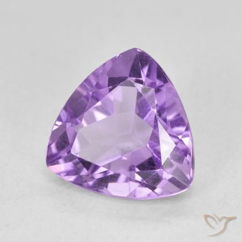 Ametista Viola scuro naturale da 3.03 ct, Taglio trillion, VVS