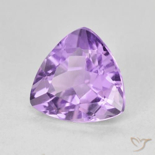 Ametista Viola medio naturale da 2.82 ct, Taglio trillion, VVS