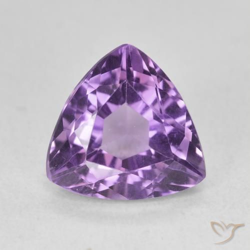 3.09ct Naturale Melanzane Viola Ametista, Taglio trillion, VVS