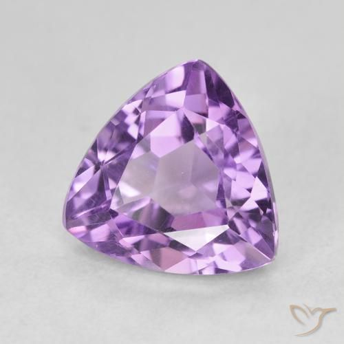 Ametista Melanzane Viola naturale da 3.09 ct, Taglio trillion, VVS