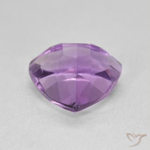Ametista Melanzane Viola naturale da 3.09 ct, Taglio trillion, VVS