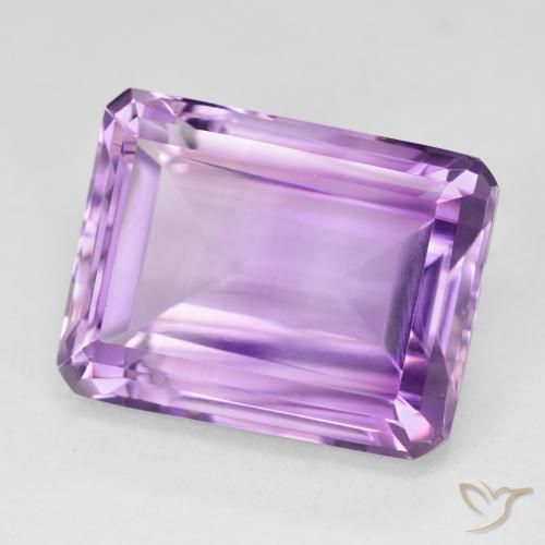 Ametista Viola rosato chiaro naturale da 20.03 ct, Ottagonale / Taglio smeraldo, VVS