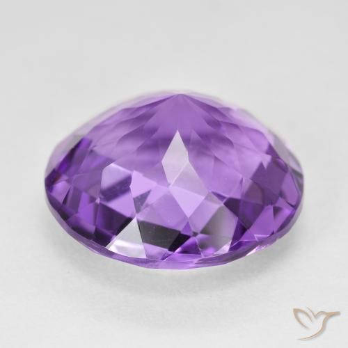 Ametista Viola tendente al rosa naturale da 17.29 ct, Rotondo, VVS