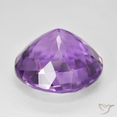 Ametista Viola scuro naturale da 19.39 ct, Rotondo, VVS
