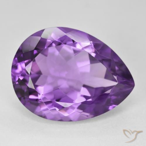 18.10ct Naturale violaceo Ametista, Forma a pera, VVS