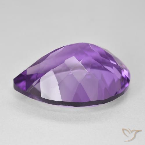 Ametista violaceo naturale da 18.10 ct, Forma a pera, VVS