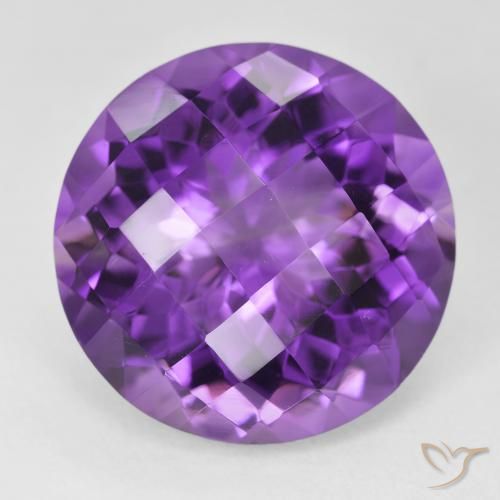19.14ct Naturale Medium Dark-Violet Ametista, Rotondo, VVS