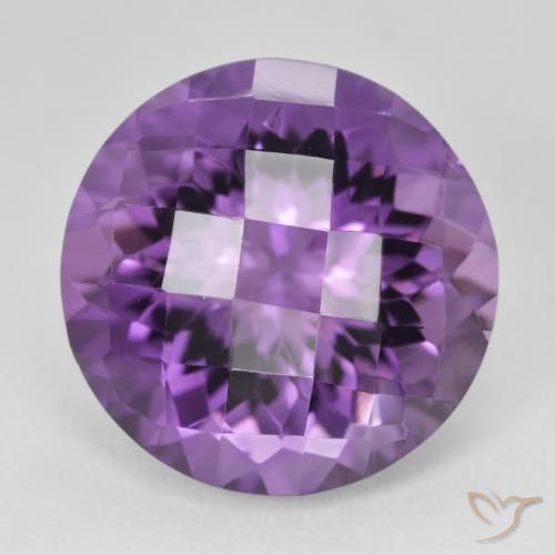 19.78ct Naturale viola vivido Ametista, Rotondo, VVS