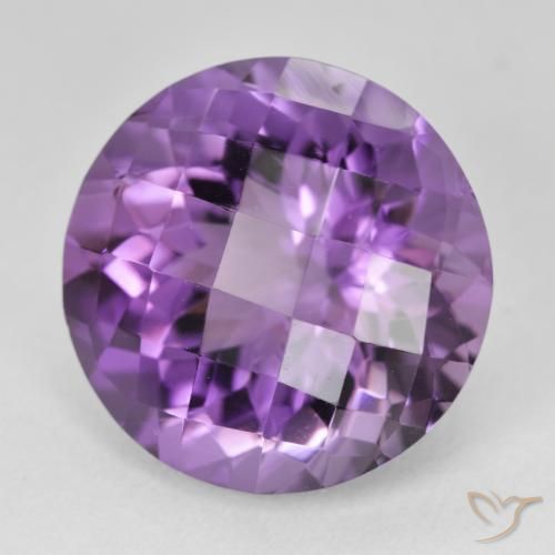 Ametista viola vivido naturale da 19.78 ct, Rotondo, VVS