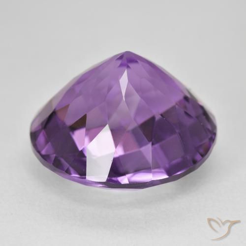 Ametista viola vivido naturale da 19.78 ct, Rotondo, VVS