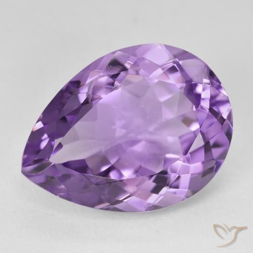 17.78ct Naturale Viola medio Ametista, Forma a pera, VVS