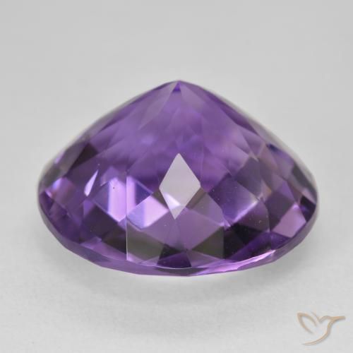 Ametista Viola Intenso naturale da 18.08 ct, Rotondo, VVS