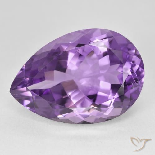 22.03ct Naturale viola vivido Ametista, Forma a pera, VVS