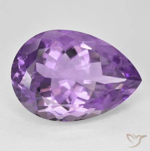 Ametista viola vivido naturale da 22.03 ct, Forma a pera, VVS