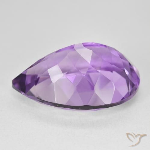 Ametista viola vivido naturale da 22.03 ct, Forma a pera, VVS