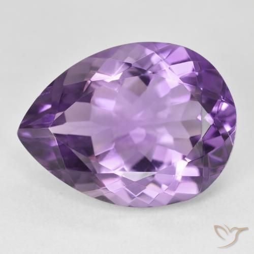 18.19ct Naturale viola vivido Ametista, Forma a pera, VVS-VS