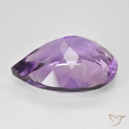 Ametista viola vivido naturale da 18.19 ct, Forma a pera, VVS-VS