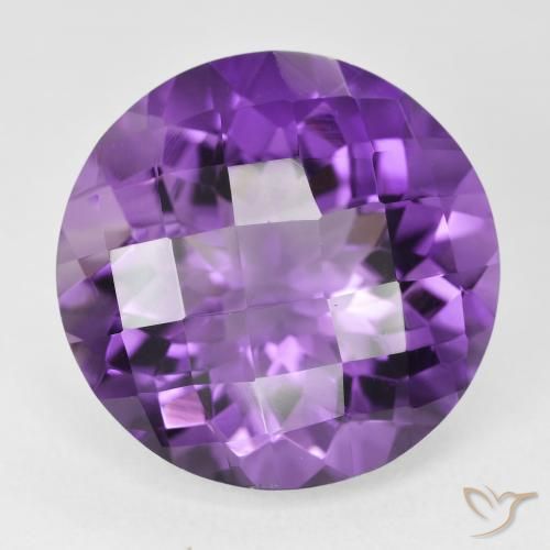 18.89ct Naturale viola vivido Ametista, Rotondo, VVS