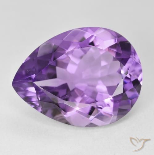 17.62ct Naturale Viola Intenso Ametista, Forma a pera, VVS