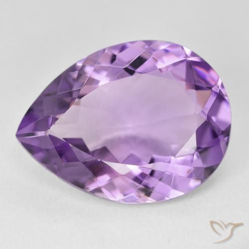16.38ct Naturale Viola violaceo medio Ametista, Forma a pera, VVS