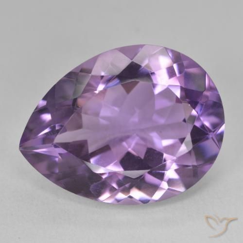 17.70ct Naturale Viola medio Ametista, Forma a pera, VVS-VS