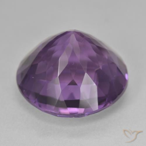 Ametista Viola medio naturale da 19.60 ct, Rotondo, VVS-VS
