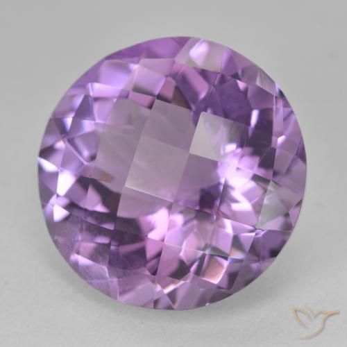 Ametista Viola medio naturale da 19.21 ct, Rotondo, VS