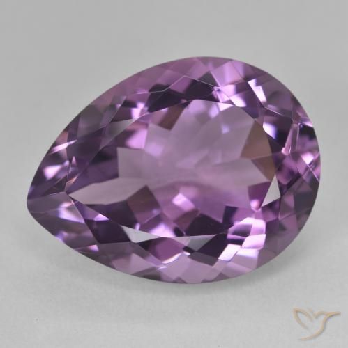 18.08ct Naturale Viola medio Ametista, Forma a pera, VVS